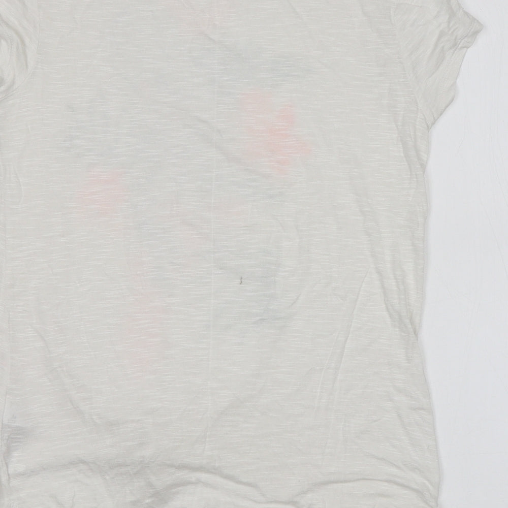 F&F Girls White Animal Print  Basic T-Shirt Size 13-14 Years