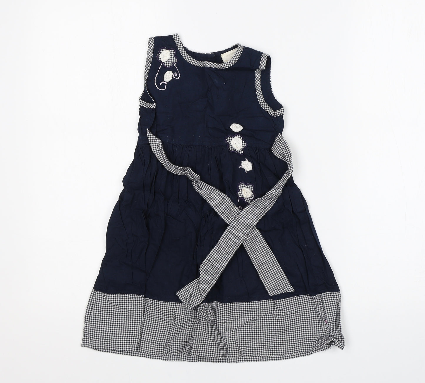 morris mouse Girls Multicoloured Check  Pinafore/Dungaree Dress  Size 2-3 Years