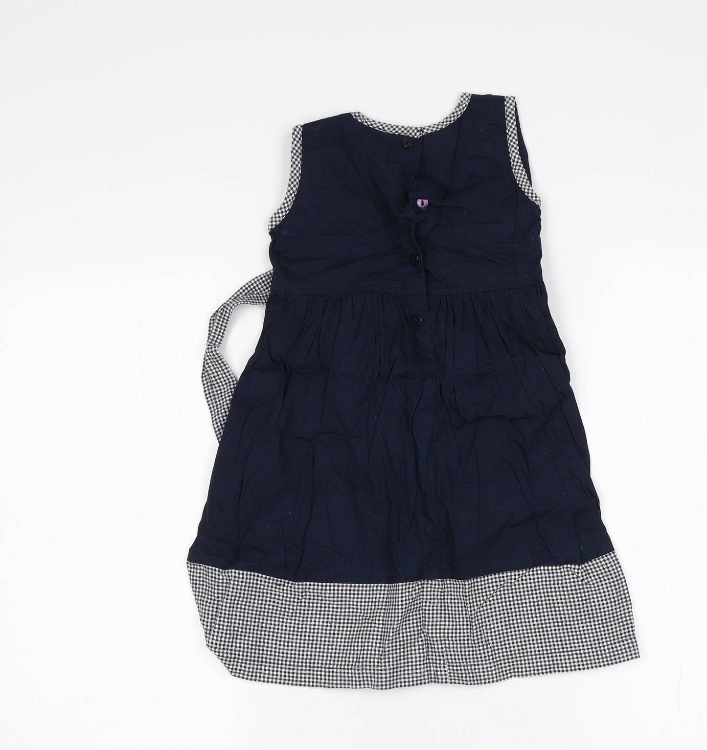 morris mouse Girls Multicoloured Check  Pinafore/Dungaree Dress  Size 2-3 Years