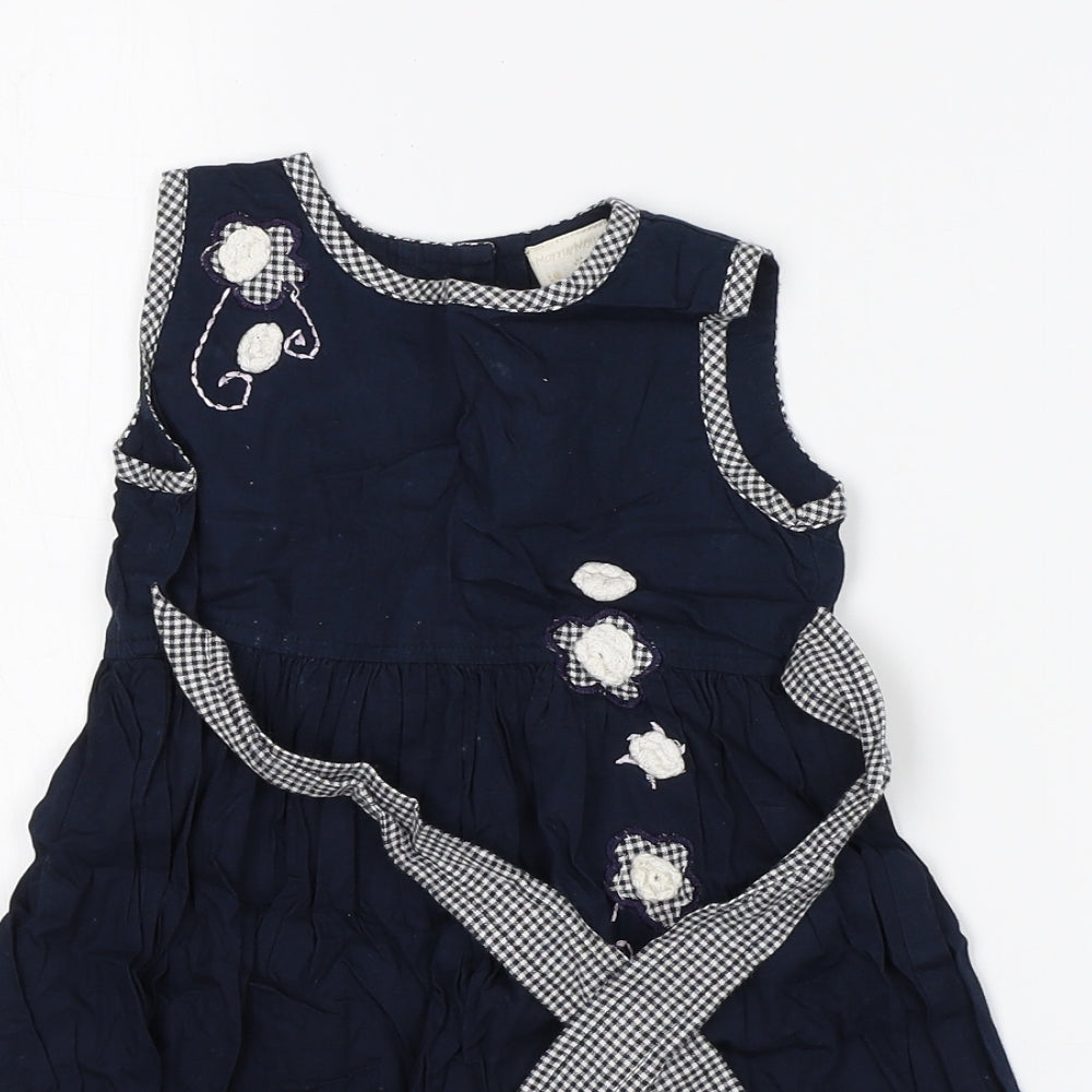 morris mouse Girls Multicoloured Check  Pinafore/Dungaree Dress  Size 2-3 Years