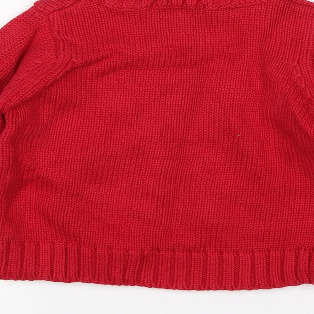 George Girls Red   Pullover Jumper Size 3-4 Years