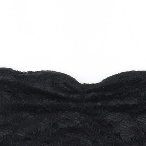 New Look Womens Black   Cropped Tank Size 10  - boob tube