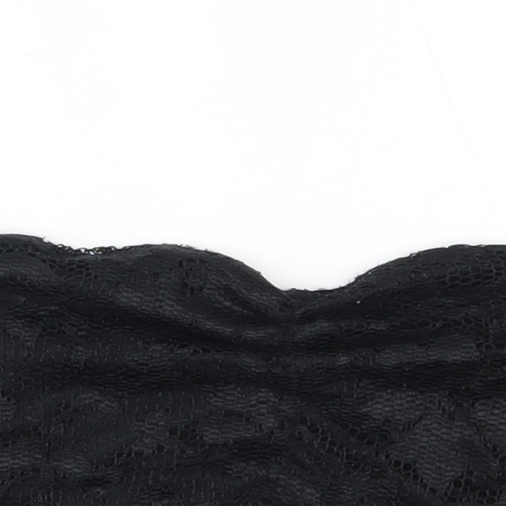 New Look Womens Black   Cropped Tank Size 10  - boob tube