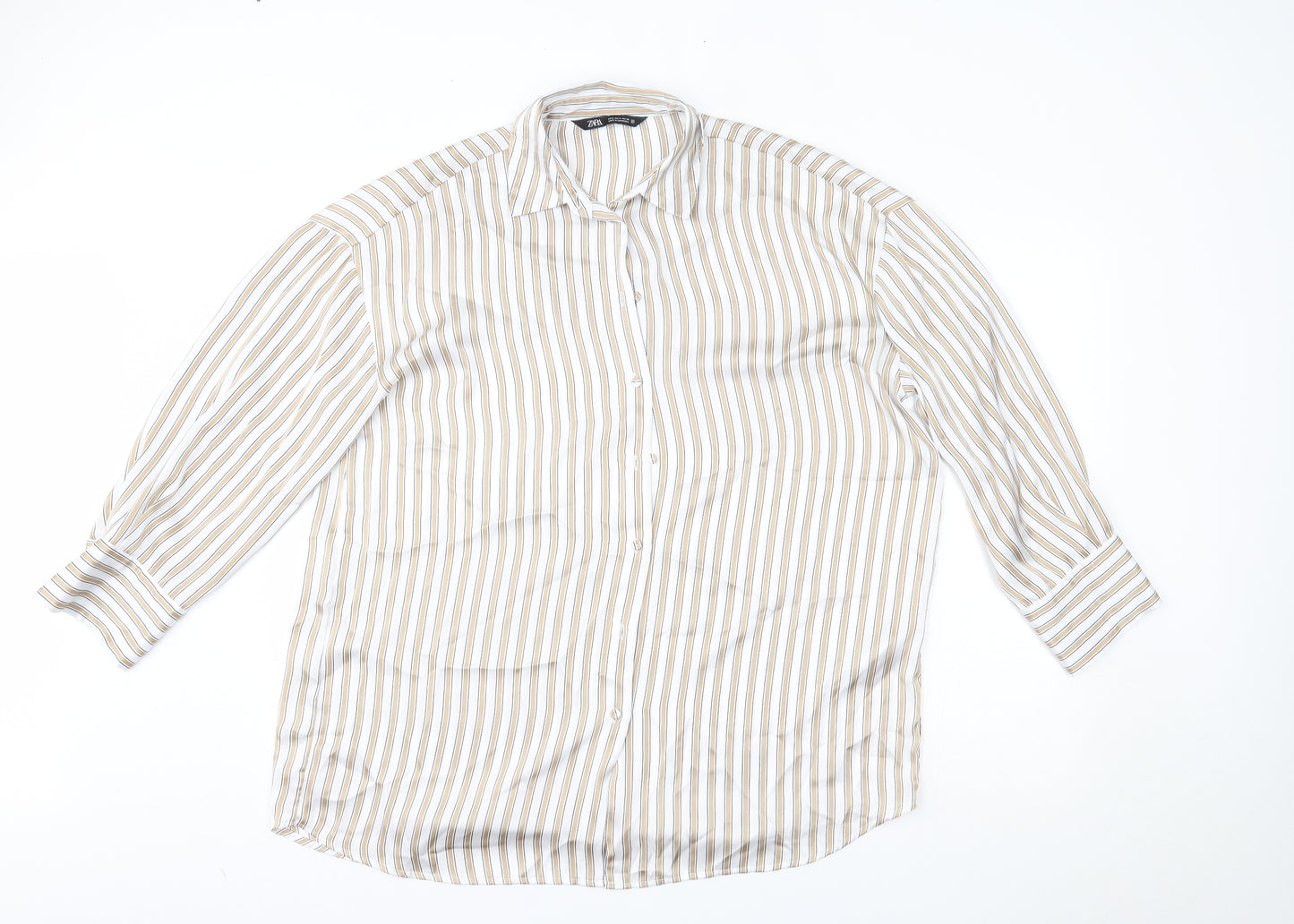 Zara Womens Beige Striped   Nightshirt Size S