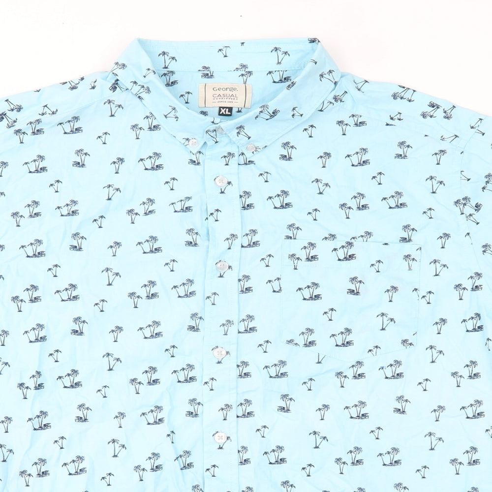George Mens Blue    Button-Up Size XL