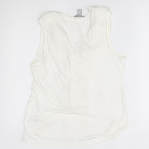 H&M Womens White   Basic Blouse Size L