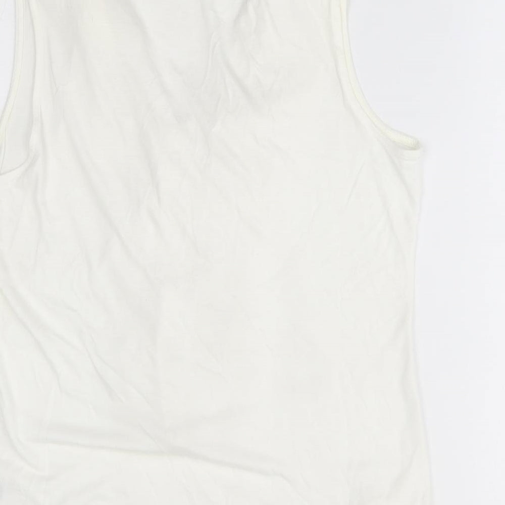 H&M Womens White   Basic Blouse Size L