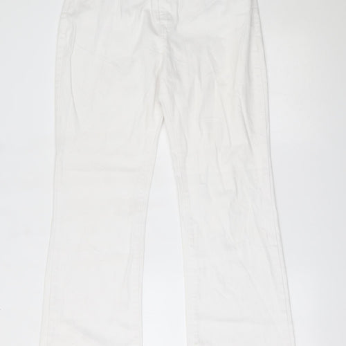 M&S Womens White   Bootcut Jeans Size 14 L30 in - roma fit