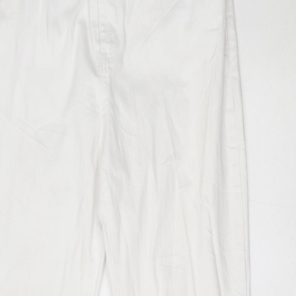 M&S Womens White   Bootcut Jeans Size 14 L30 in - roma fit