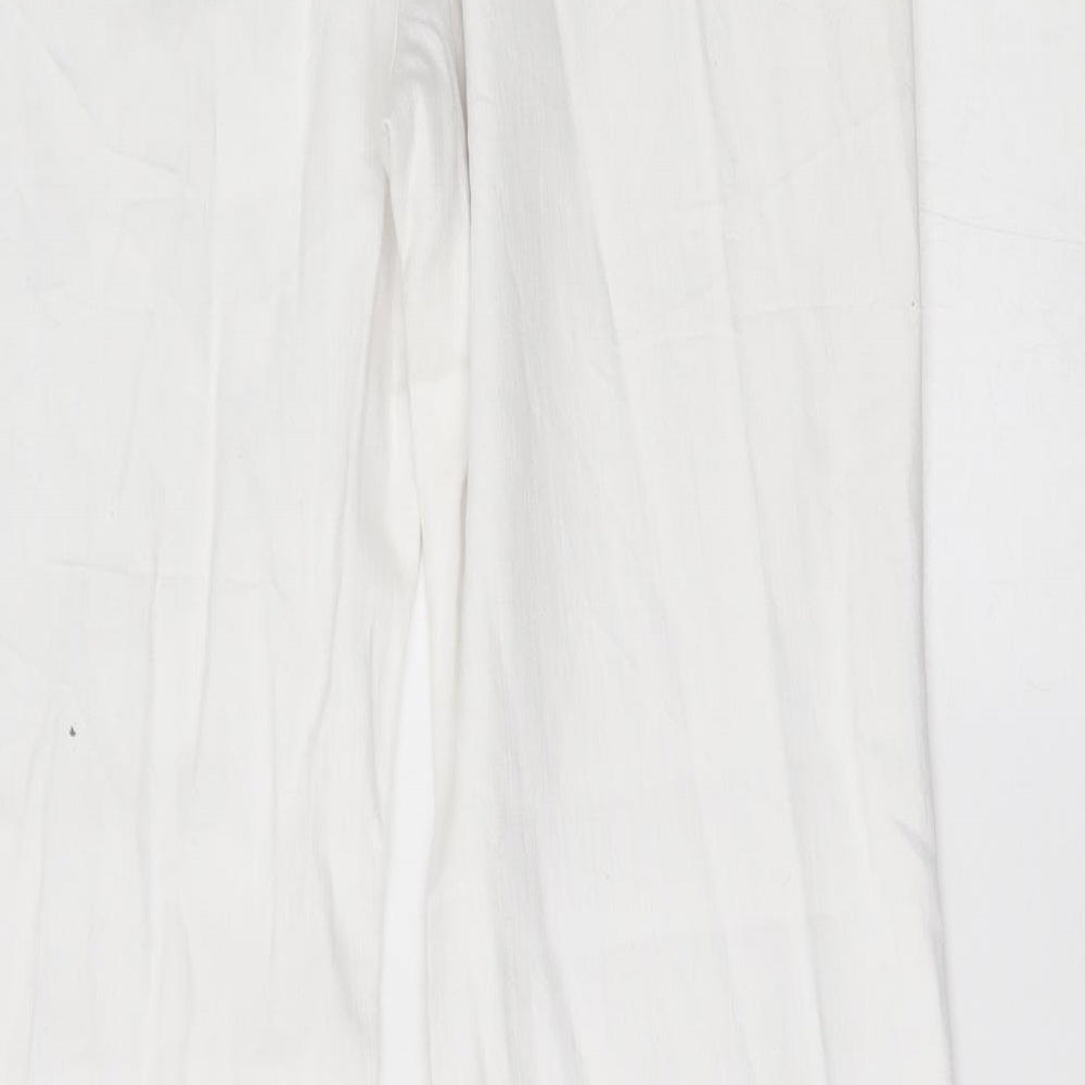 M&S Womens White   Bootcut Jeans Size 14 L30 in - roma fit