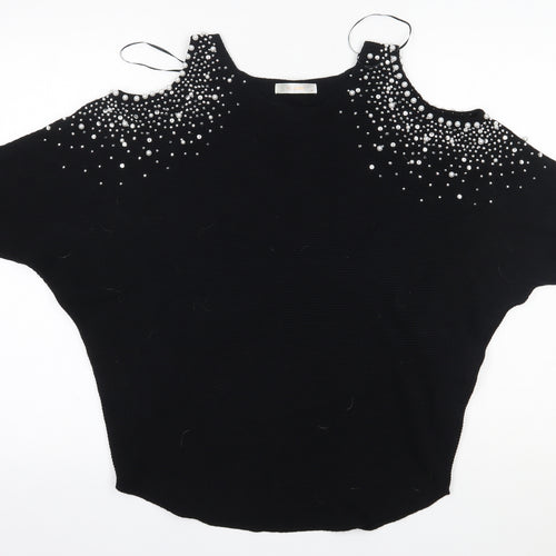 TU Womens Black   Pullover Jumper One Size