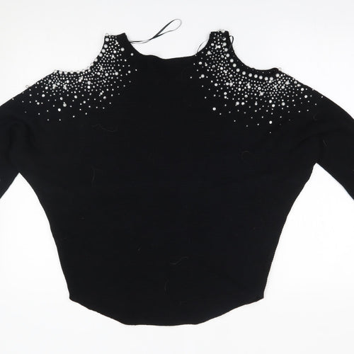 TU Womens Black   Pullover Jumper One Size