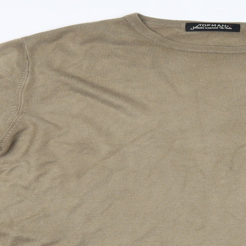 Topman Mens Gold   Pullover Jumper Size L
