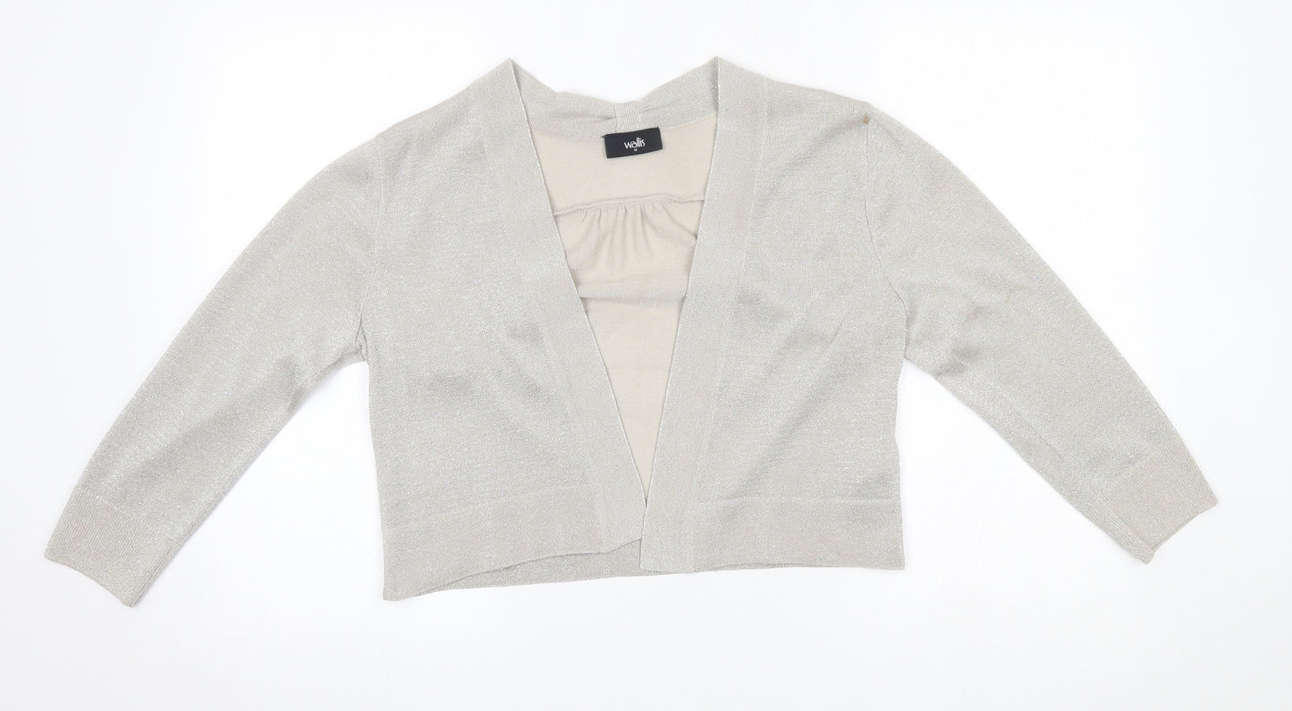 Wallis Womens Silver   Cardigan Jumper Size M