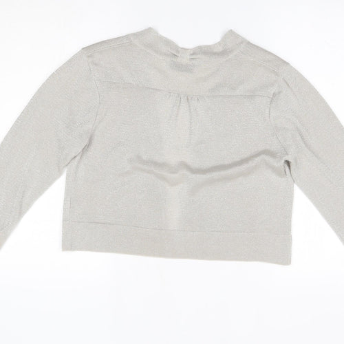 Wallis Womens Silver   Cardigan Jumper Size M