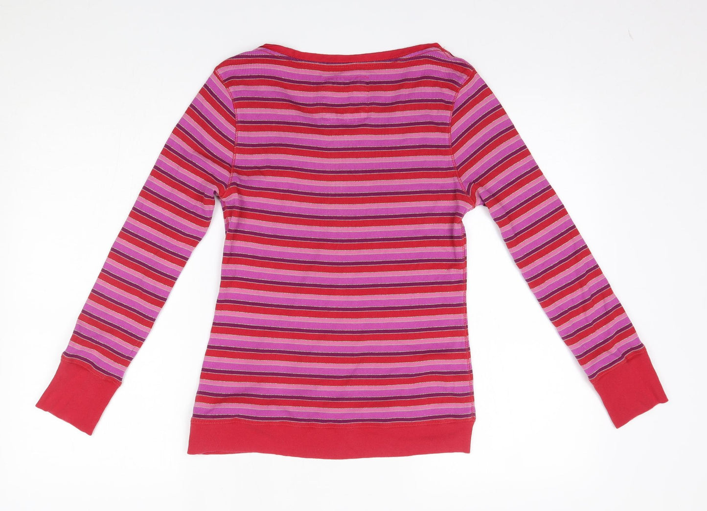 M&S Womens Pink Striped  Pullover Jumper Size 10  - nightwear