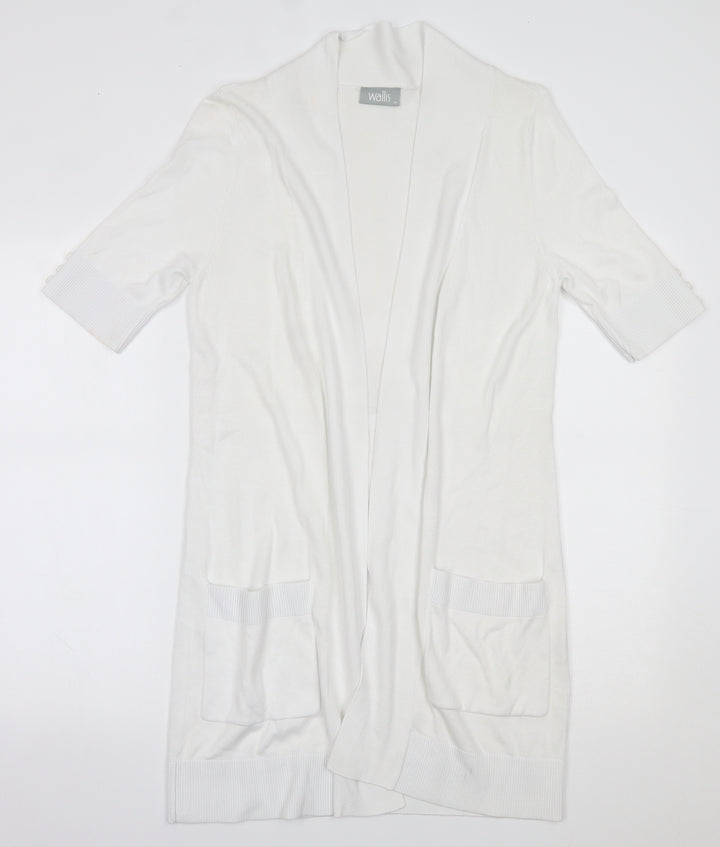 Wallis Womens White    Coatigan Size M
