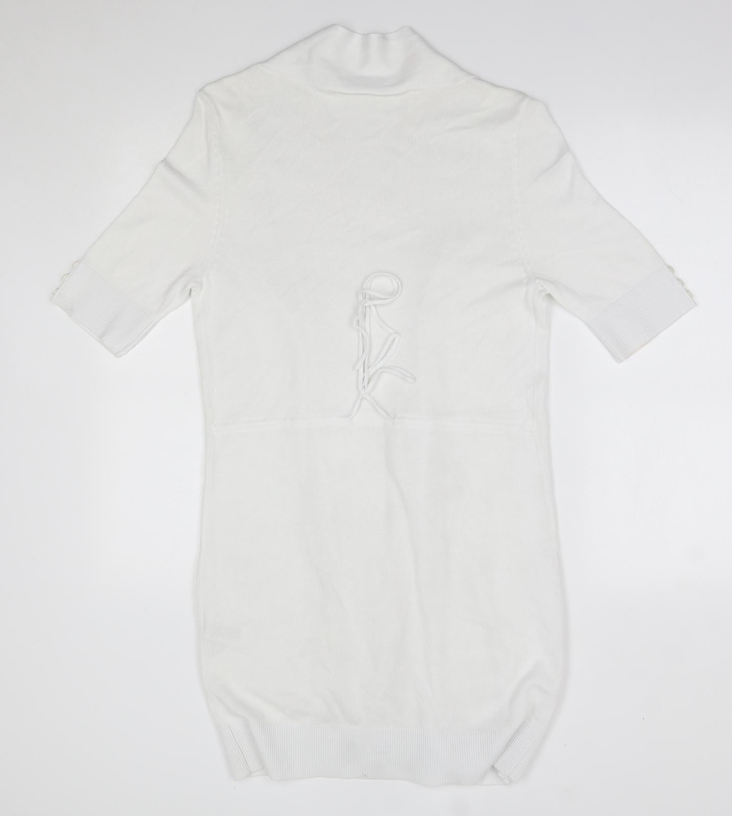 Wallis Womens White    Coatigan Size M