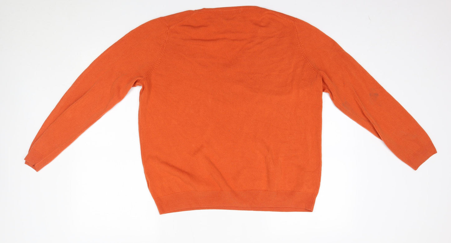 M&S Womens Orange   Pullover Jumper Size 20