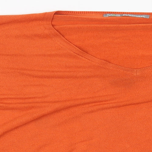 M&S Womens Orange   Pullover Jumper Size 20