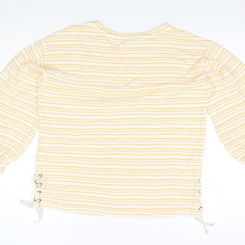 Matalan Womens Yellow Striped  Pullover Jumper Size 12