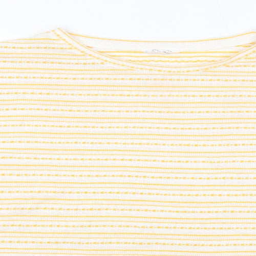 Matalan Womens Yellow Striped  Pullover Jumper Size 12