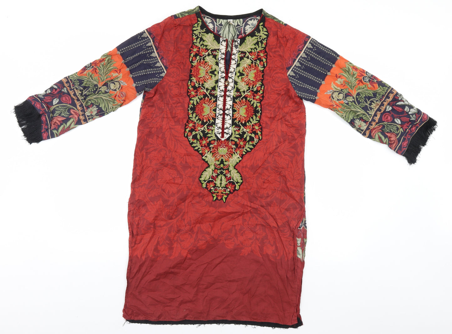 Outfitters Womens Multicoloured Floral  Basic T-Shirt Size S
