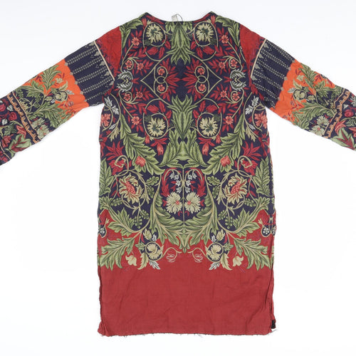 Outfitters Womens Multicoloured Floral  Basic T-Shirt Size S