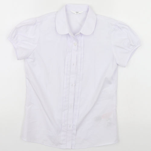 Marks and Spencer Boys Blue   Basic Button-Up Size 10-11 Years