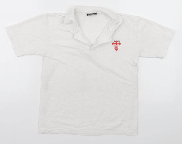 Innovation Boys White Basic Polo Size 8-9 Years