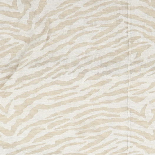 H&M Womens Beige Animal Print  Basic T-Shirt Size S