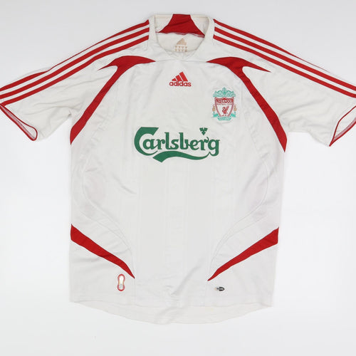adidas Mens White   Basic T-Shirt Size M  - Liverpool FC
