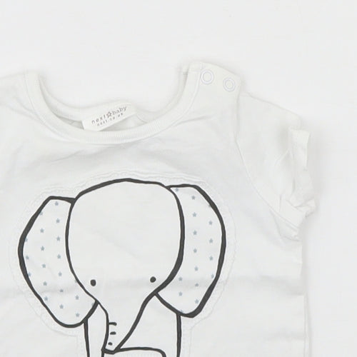 NEXT Baby White   Basic T-Shirt Size Newborn  - Elephant