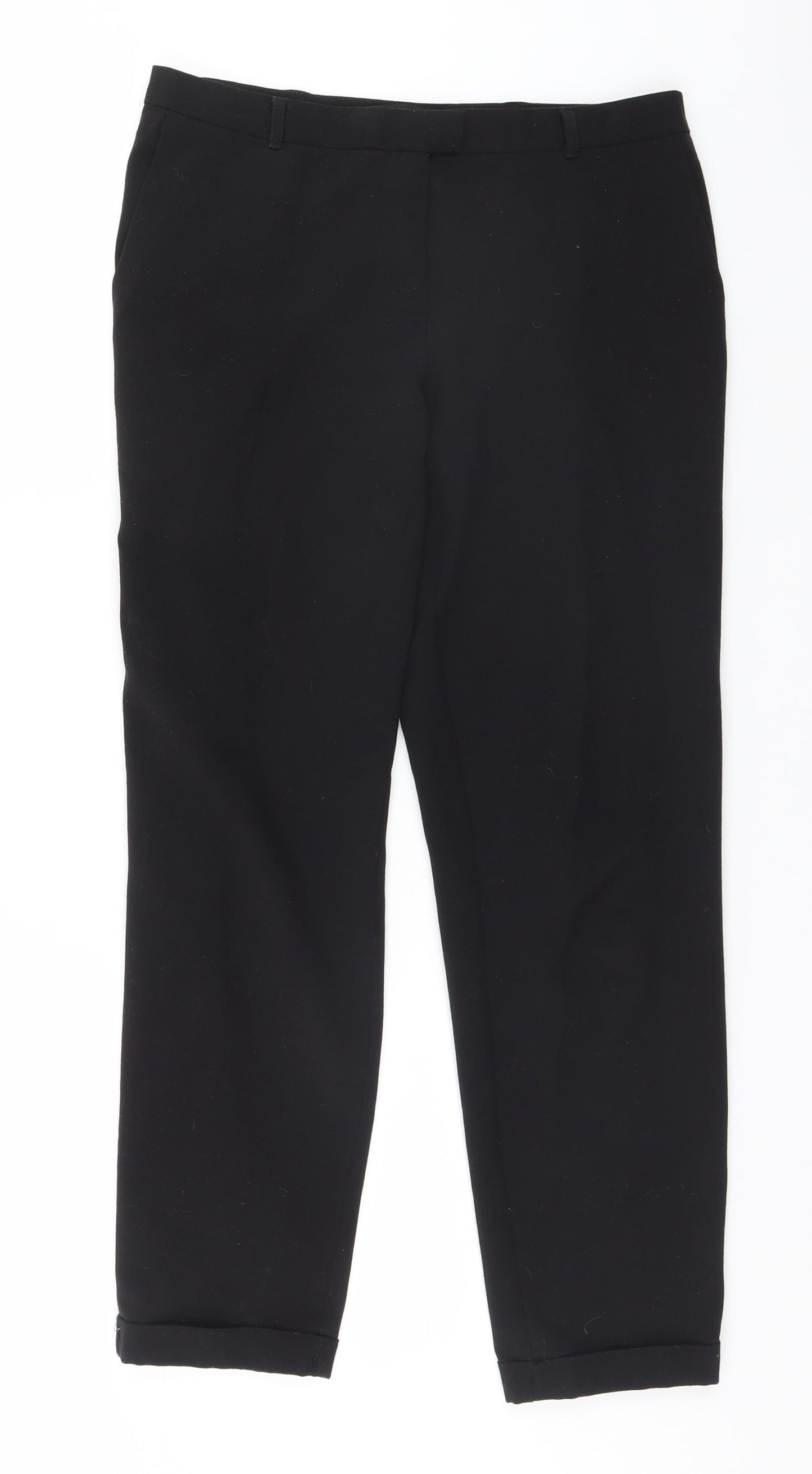 Papaya Womens Black   Trousers  Size 8 L26 in