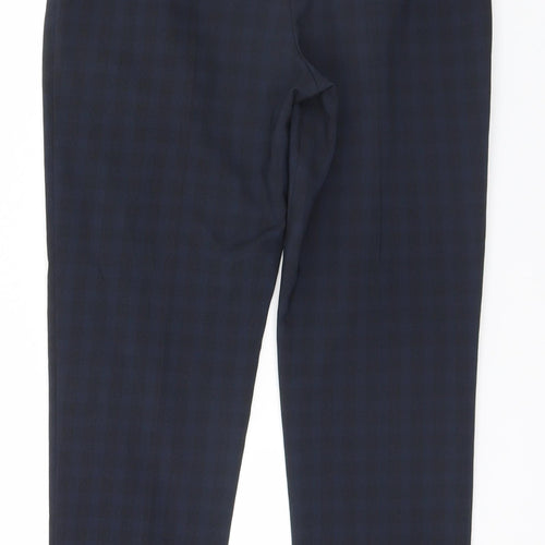 Dorothy Perkins Womens Blue Check  Trousers  Size 8 L28 in