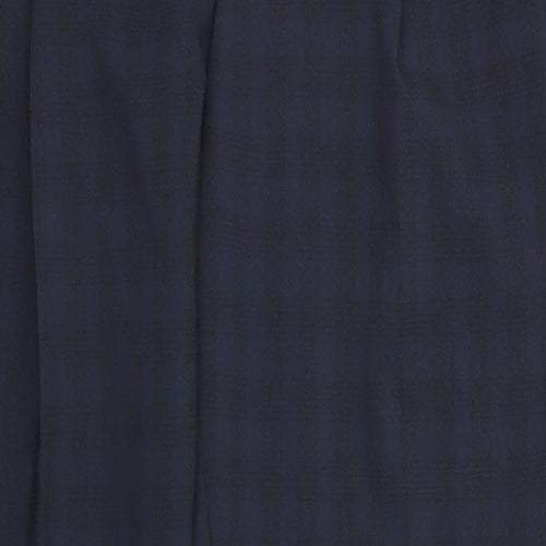 Dorothy Perkins Womens Blue Check  Trousers  Size 8 L28 in