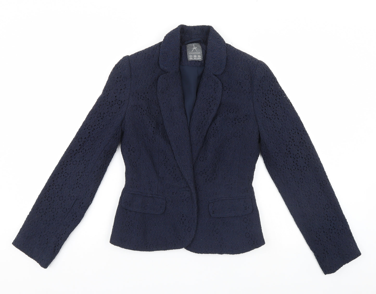 Atmosphere Womens Black Floral  Jacket Blazer Size 8