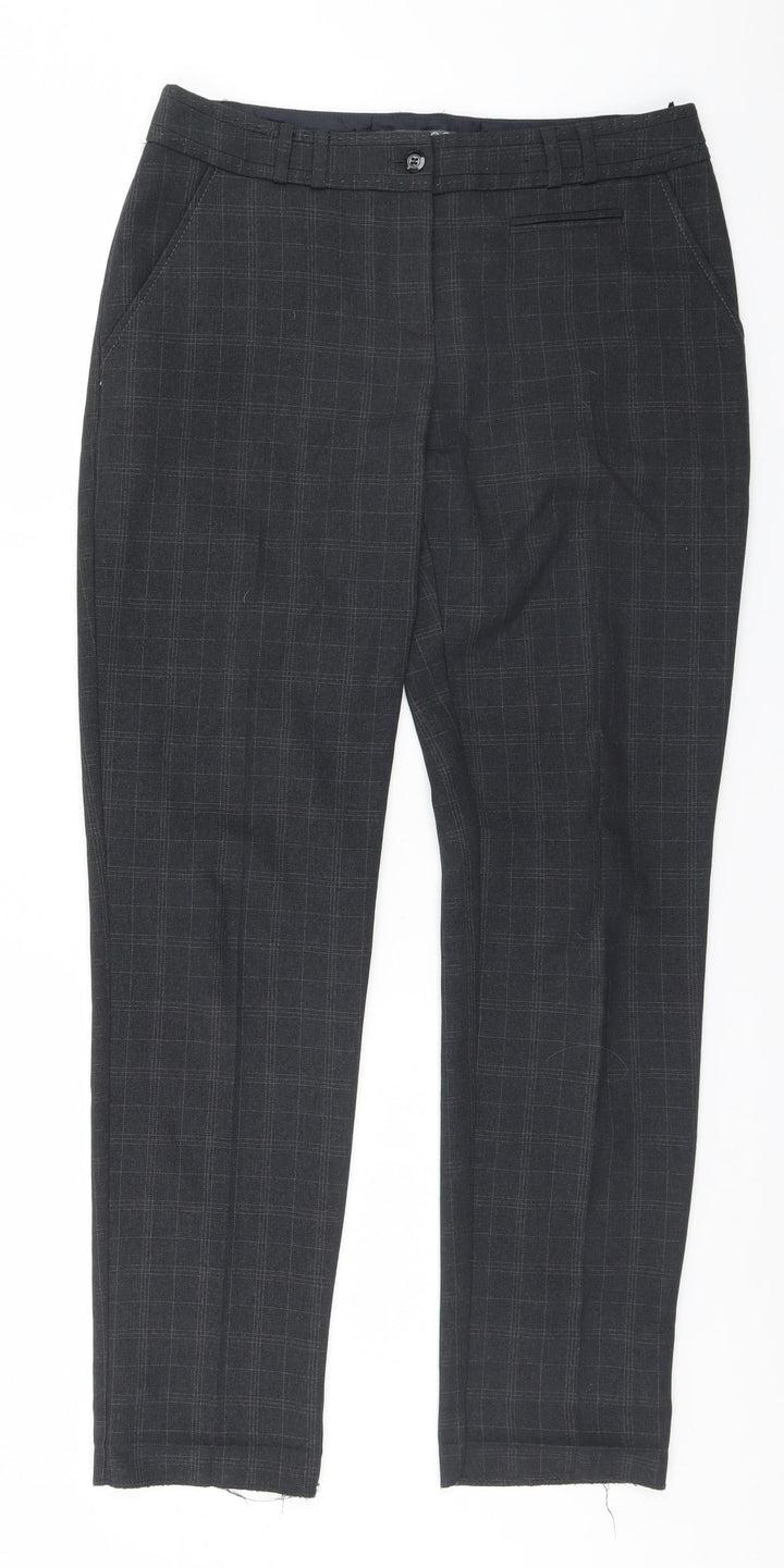 Atmosphere Womens Grey Plaid  Trousers  Size 8 L30 in