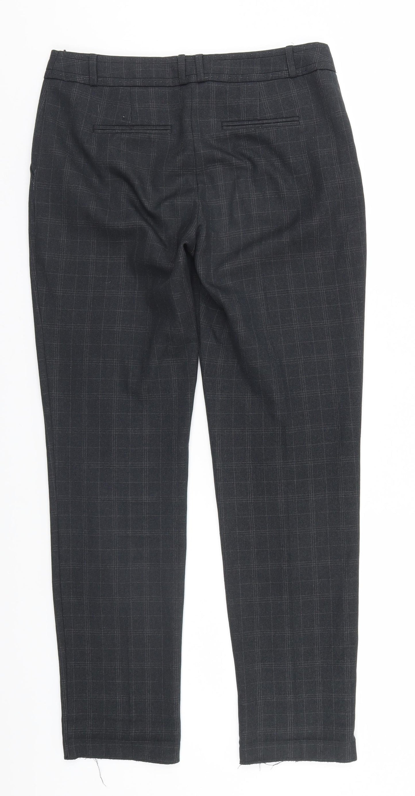 Atmosphere Womens Grey Plaid  Trousers  Size 8 L30 in