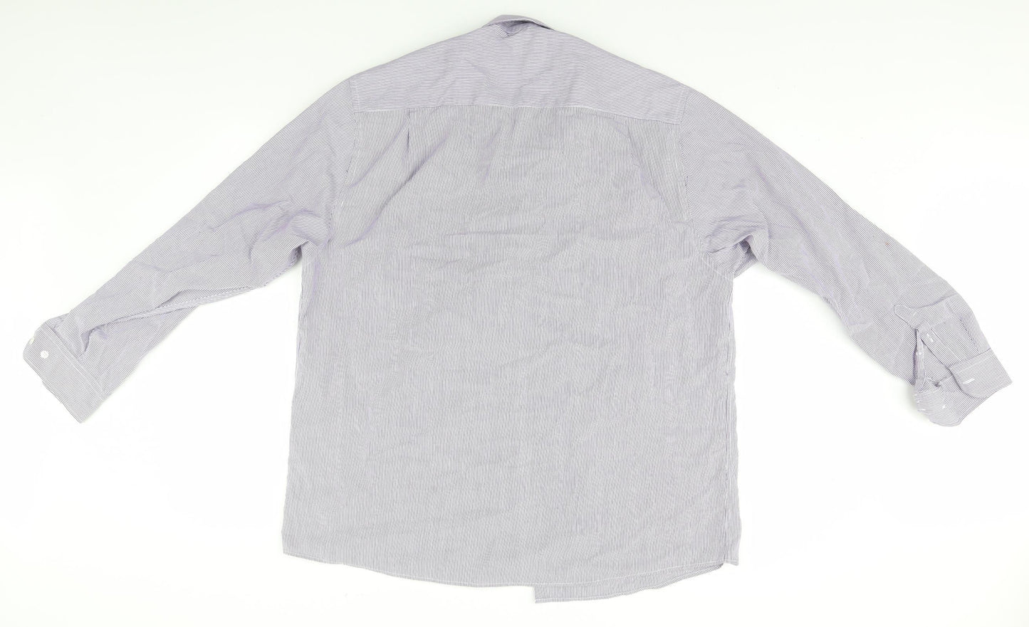 Cedar Wood State Mens Blue Striped   Button-Up Size 17