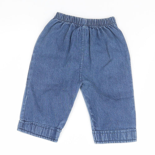 Baby C Boys Blue   Cargo Jeans Size 6-9 Months  - Car