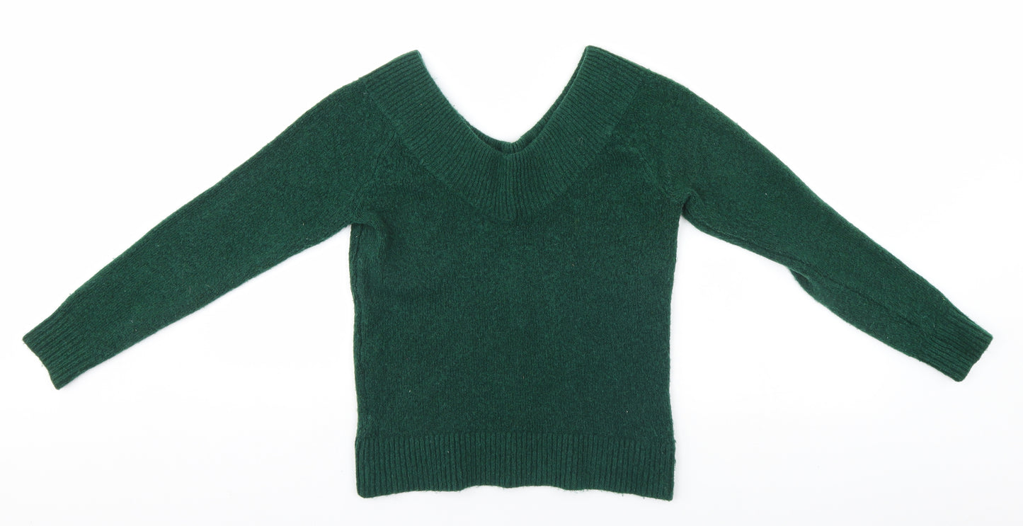 H&M Womens Green   Pullover Jumper Size XS
