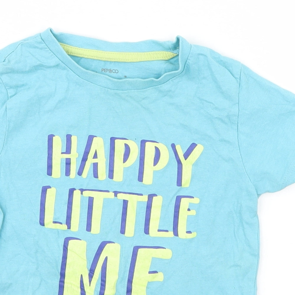 PEP&Co Boys Blue   Basic T-Shirt Size 2-3 Years  - Happy Little Me
