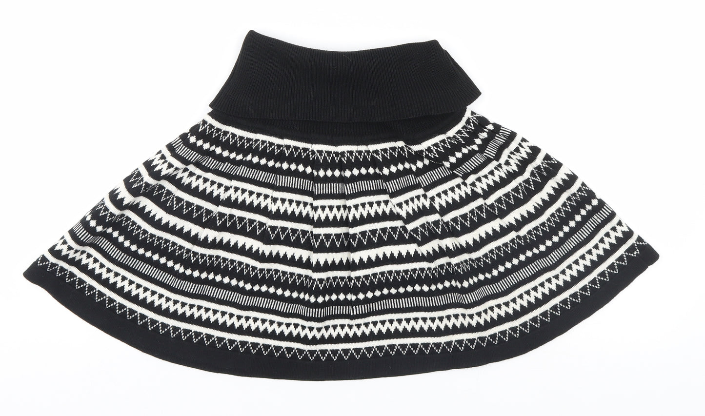 Atmosphere Womens Black Geometric  Wrap Jumper Size 6