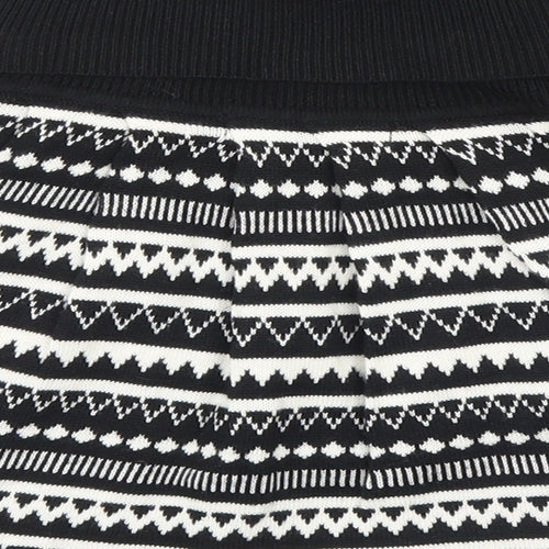 Atmosphere Womens Black Geometric  Wrap Jumper Size 6