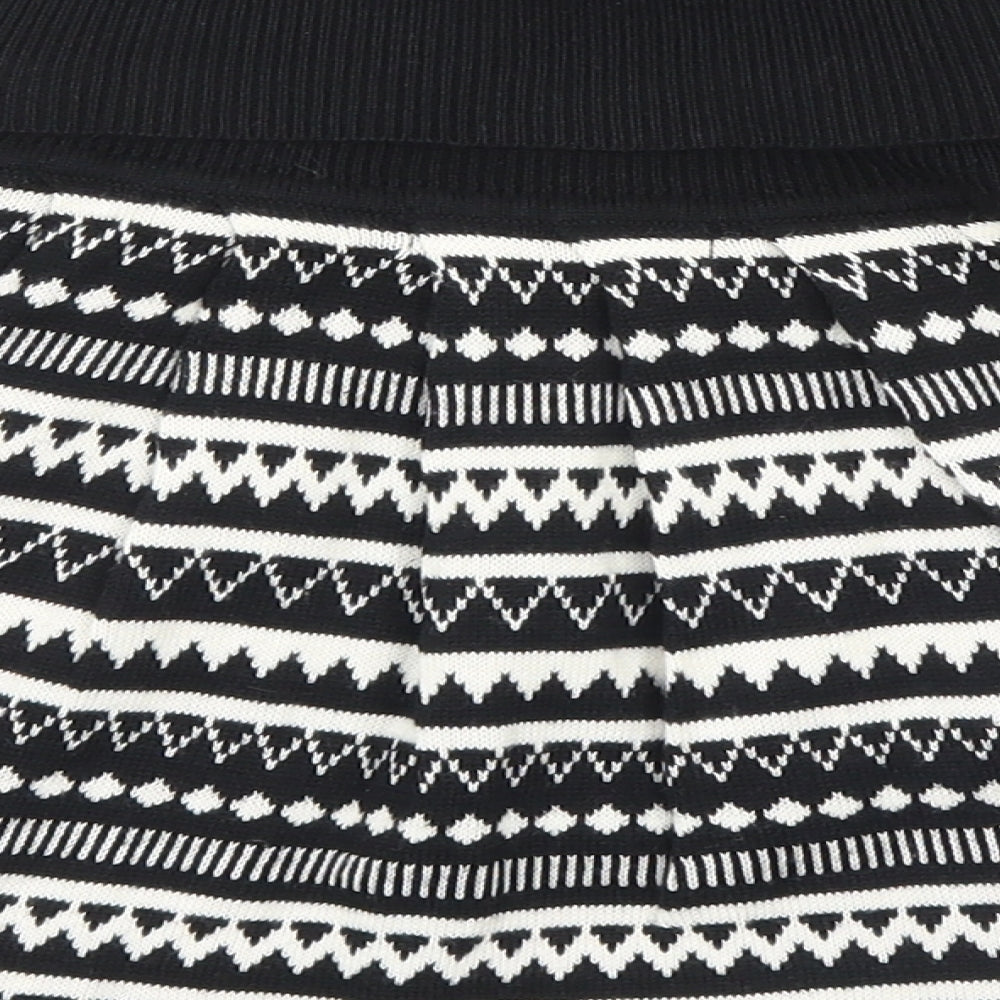 Atmosphere Womens Black Geometric  Wrap Jumper Size 6