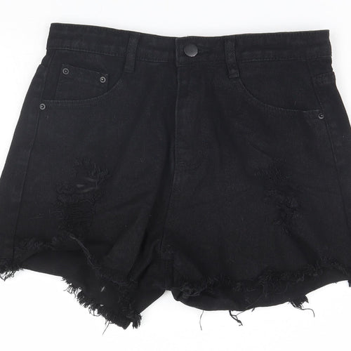 SheIn Womens Black   Cut-Off Shorts Size S