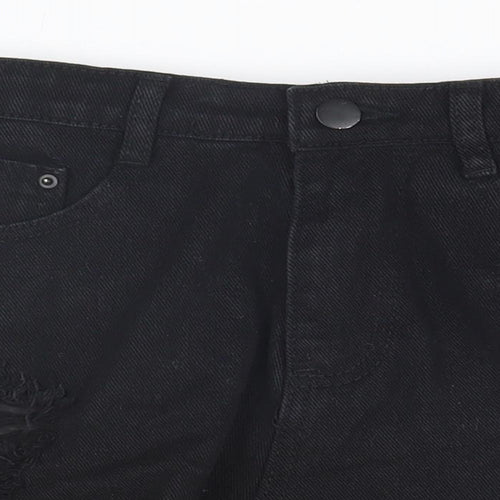 SheIn Womens Black   Cut-Off Shorts Size S