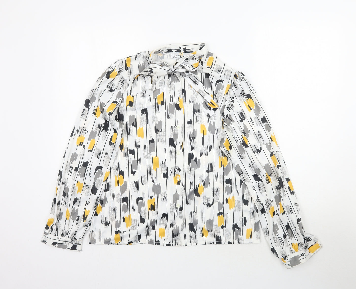 Butter Knit Womens Multicoloured   Basic Button-Up Size 14