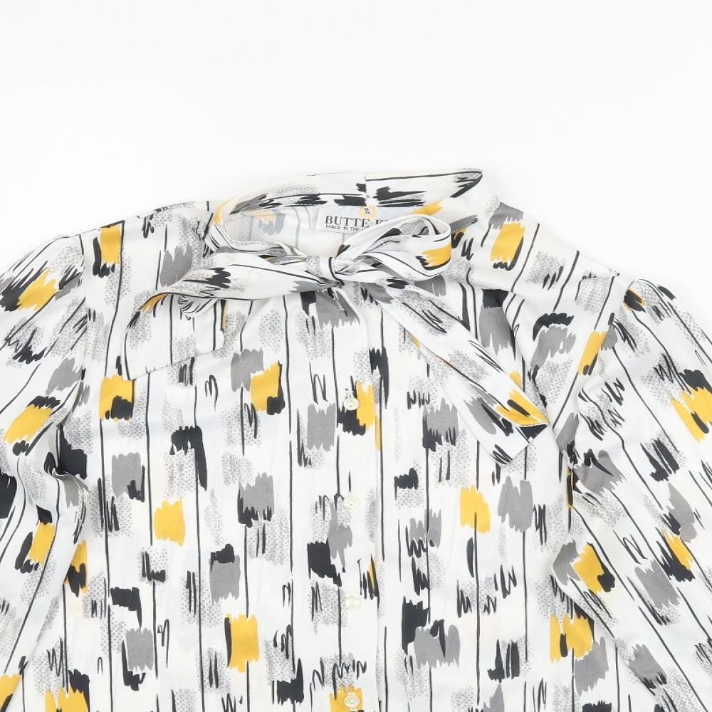 Butter Knit Womens Multicoloured   Basic Button-Up Size 14
